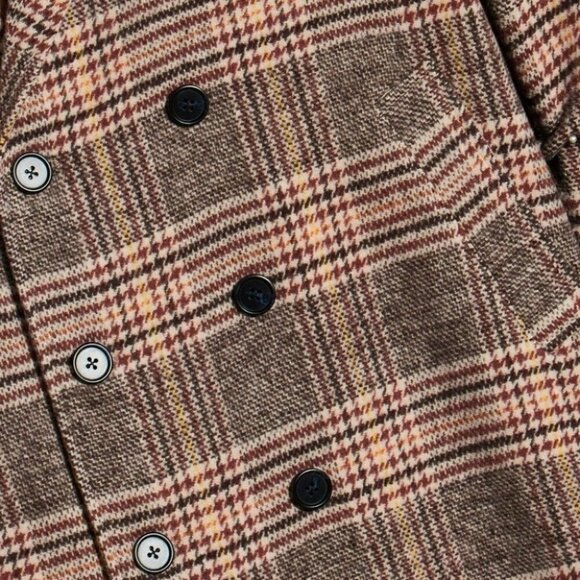 Brown Mens Plaid Blazer - Picture 6 of 6